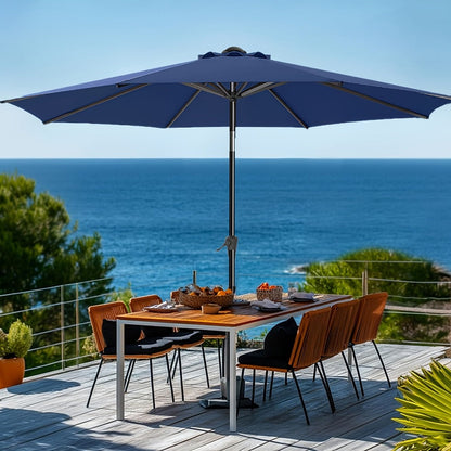 9-Foot Metal Patio Umbrella with Tilt Adjustment, Backyard Sun Shade detail image - detail view 7