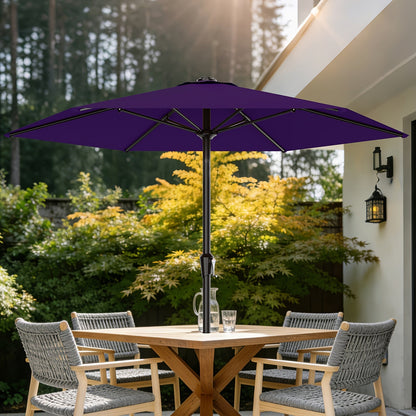 Patio Umbrella shown in the Dark Purple, 9FT option