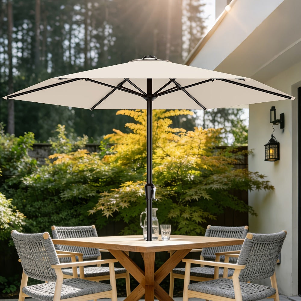 9-Foot Patio Umbrella with Easy Crank, Outdoor Table Umbrella detail image - detail view 14