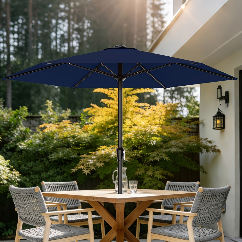 9-Foot Patio Umbrella with Easy Crank, Outdoor Table Umbrella detail image - detail view 16