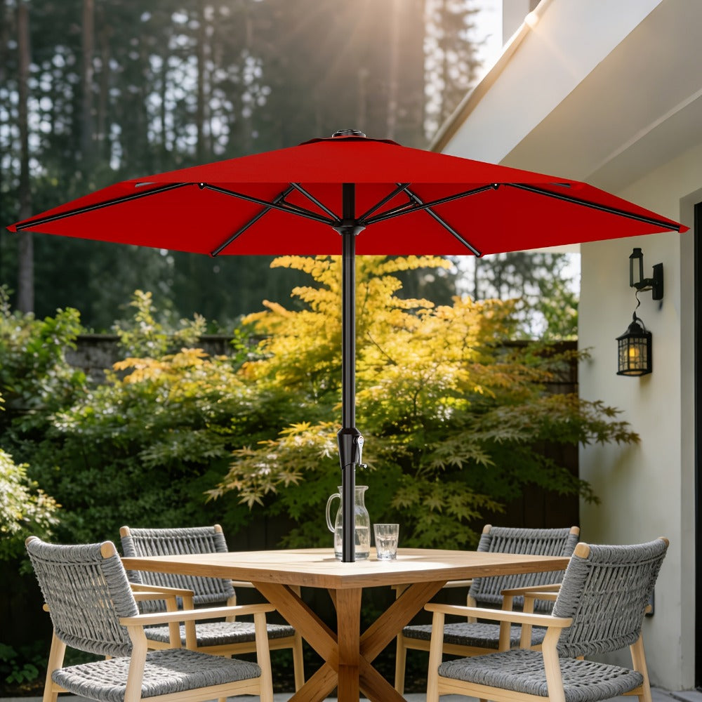 9-Foot Patio Umbrella with Easy Crank, Outdoor Table Umbrella detail image - detail view 19