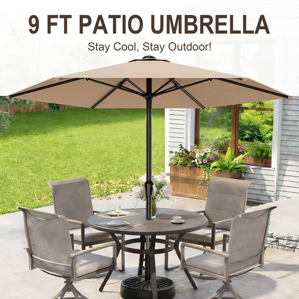 9-Foot Patio Umbrella with Easy Crank, Outdoor Table Umbrella detail image
