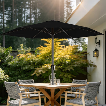 9-Foot Patio Umbrella with Easy Crank, Outdoor Table Umbrella detail image - detail view 4