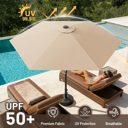 9-Foot Patio Umbrella with Easy Crank, Outdoor Table Umbrella detail image - detail view 5