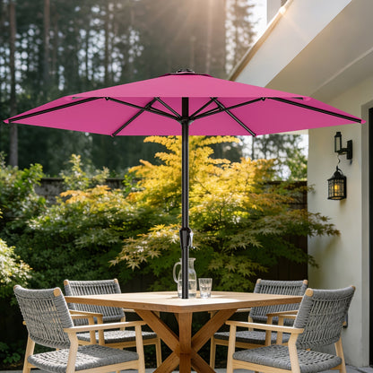 Patio Umbrella shown in the Rose Pink, 9FT option