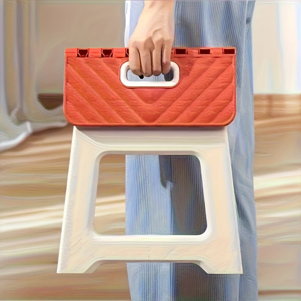 9-Inch Foldable Step Stool with Carry Handle and Non-Slip Base for Bedroom detail image