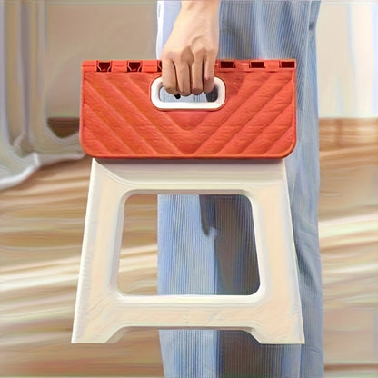9-Inch Foldable Step Stool with Carry Handle and Non-Slip Base for Bedroom detail image
