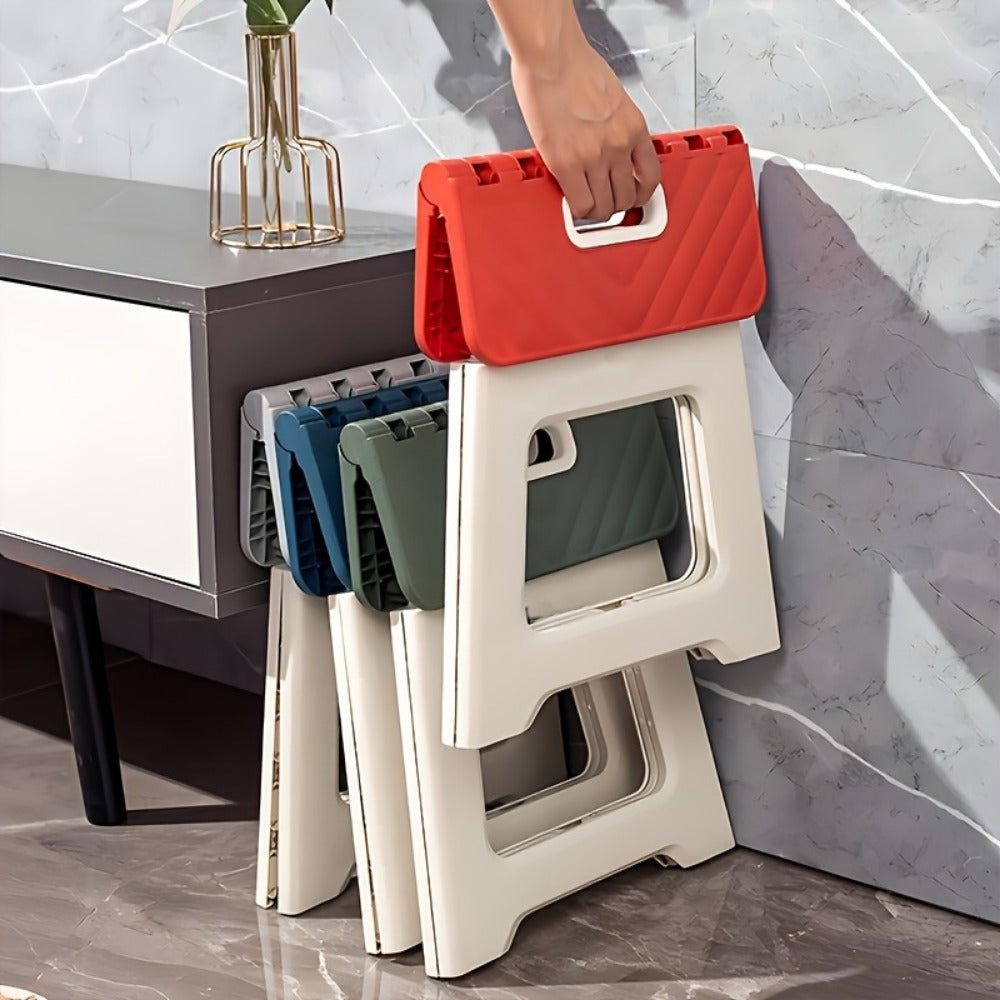 9-Inch Foldable Step Stool with Carry Handle and Non-Slip Base for Bedroom detail image - detail view 4