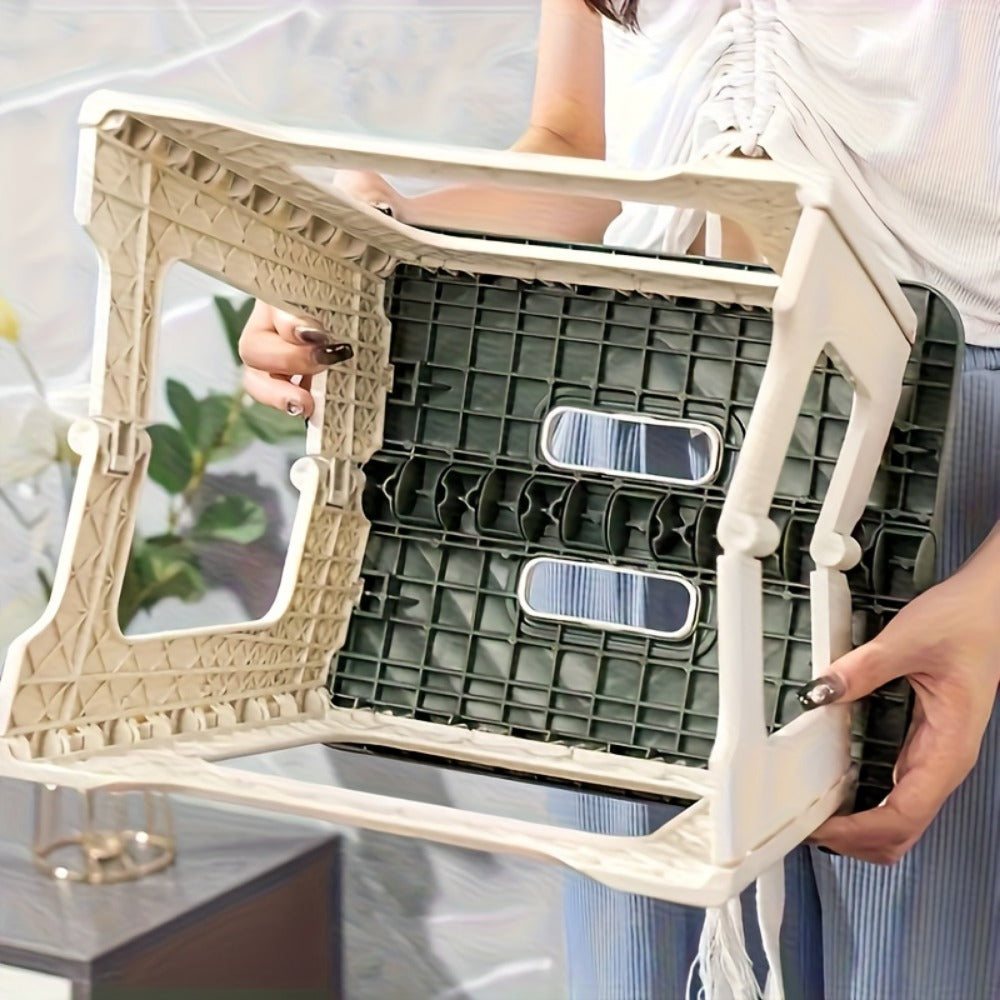 9-Inch Foldable Step Stool with Carry Handle and Non-Slip Base for Bedroom detail image - detail view 6