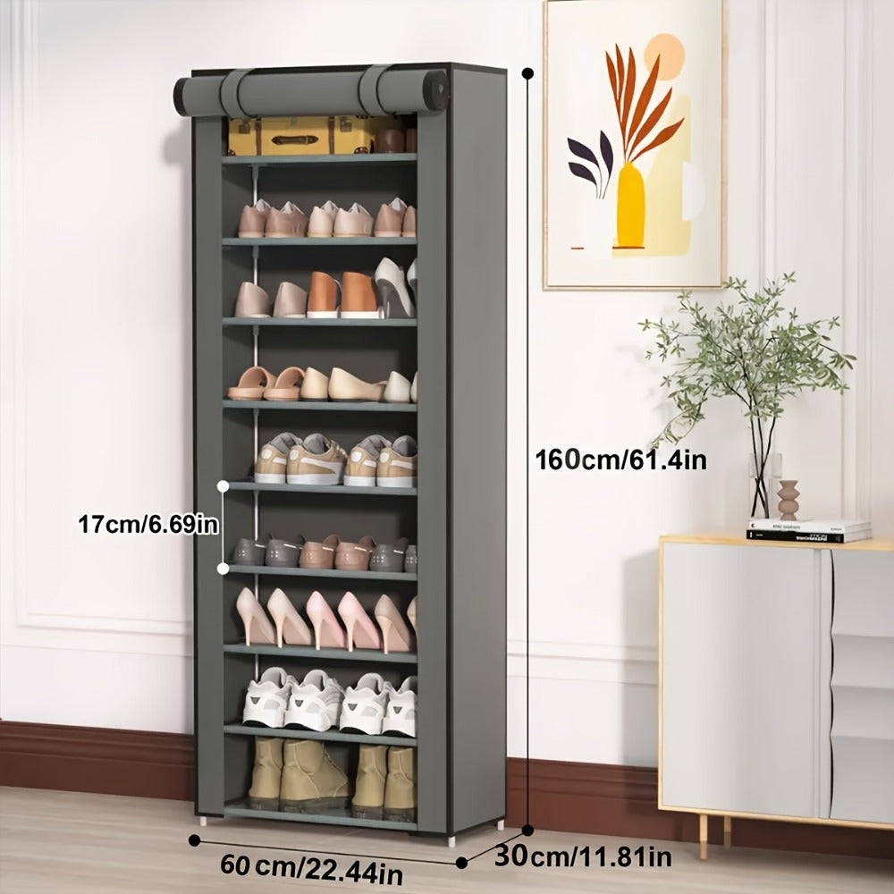 9-Layer Shoe Cabinet with Tool-Free Assembly for Organized Everyday Storage in Entryway detail image - detail view 14