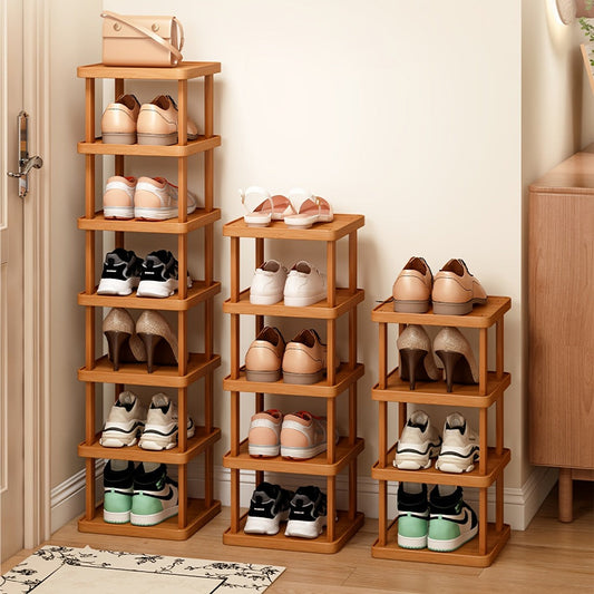 Shoe Rack, Bamboo 3 6 9 Tier Freestanding Wood Grain Shoe Organizer Multi-Layer shown in the main product view