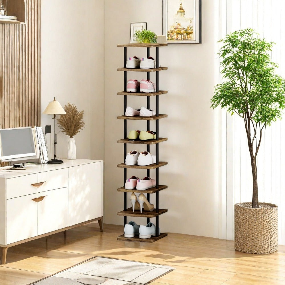 9-Tier Freestanding Shoe Rack, Closet Shoe Shelf for Organized Everyday Storage detail image - detail view 8