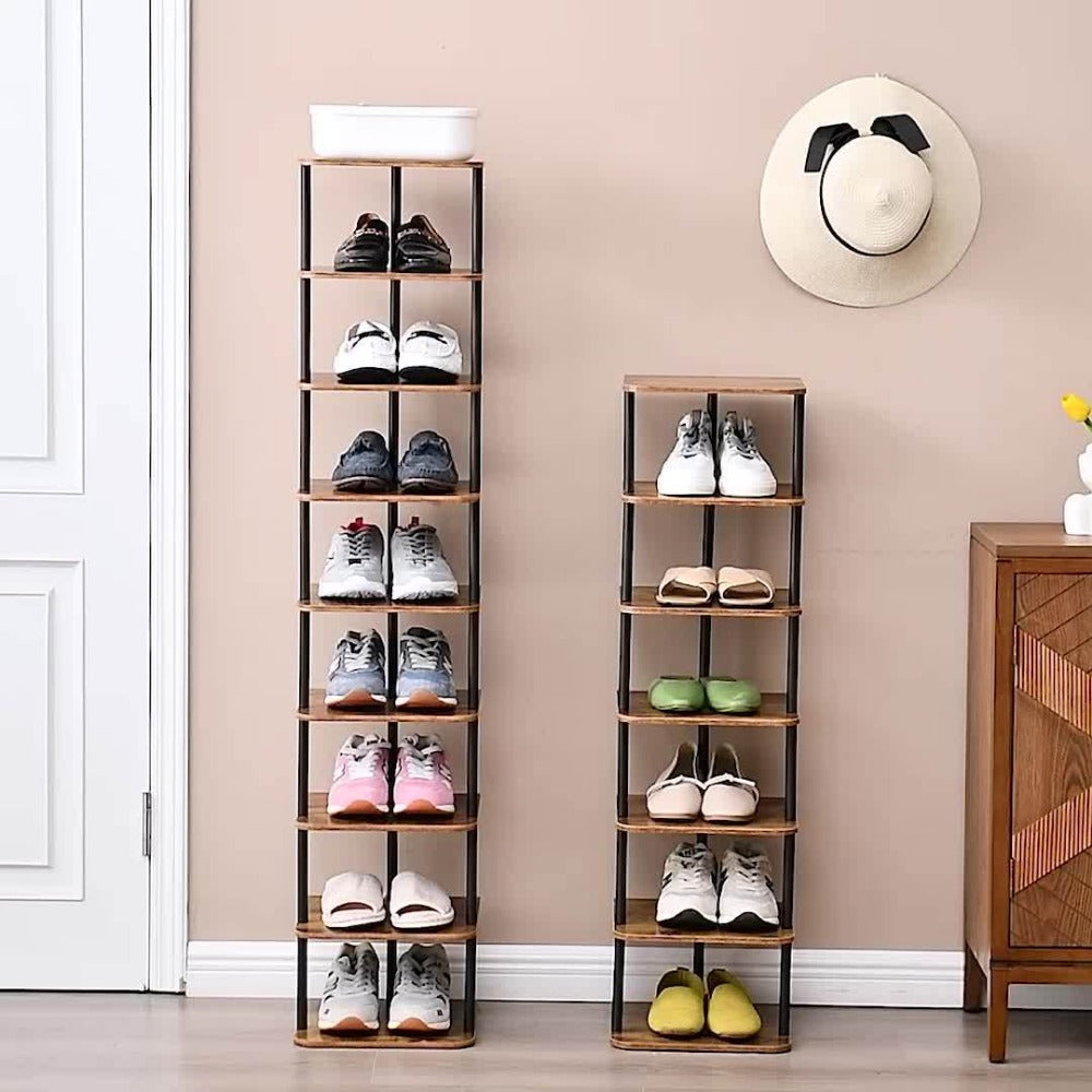 9-Tier Freestanding Shoe Rack, Closet Shoe Shelf for Organized Everyday Storage detail image - detail view 9