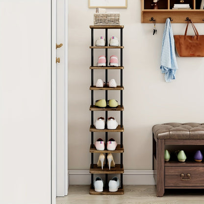 Shoe Rack, 9-Tier Vertical Tower Narrow Freestanding Shoe Organizer for Closet, Entryway & shown in the main product view