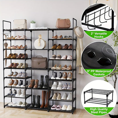 9-Tier Freestanding Shoe Rack with Stackable Design for Entryway detail image - detail view 5