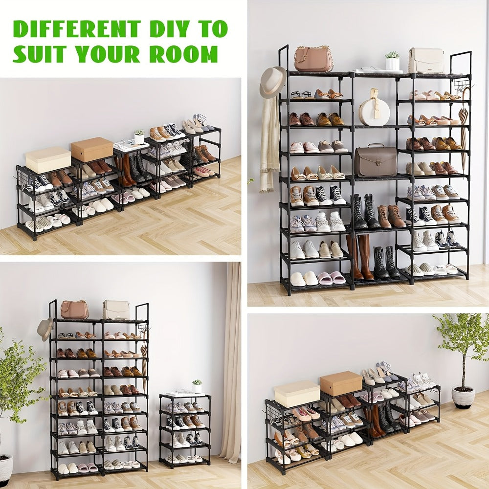9-Tier Freestanding Shoe Rack with Stackable Design for Entryway detail image - detail view 6