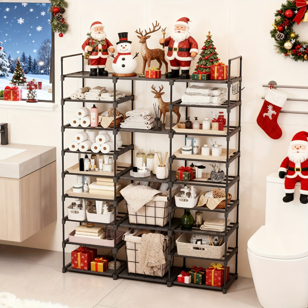 9-Tier Freestanding Shoe Rack with Stackable Design for Entryway detail image - detail view 9