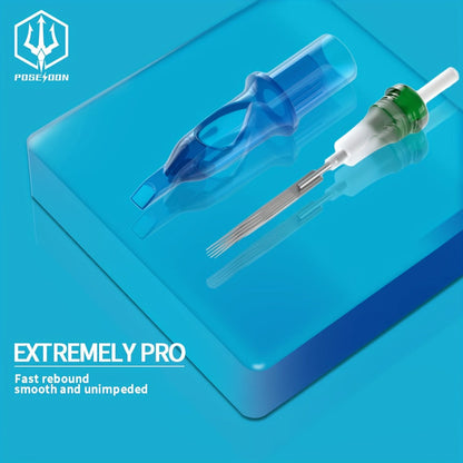 Tattoo Cartridge Needles with POSEIDON V3 Label, 50-Piece Mixed, RL-Only or RS-Only Pack Choices