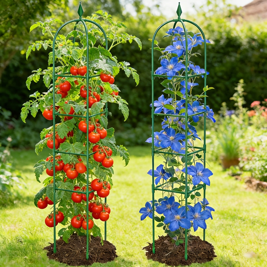 Plant Trellis 2 Pack 6ft Adjustable Rustproof Climbing Support Cage