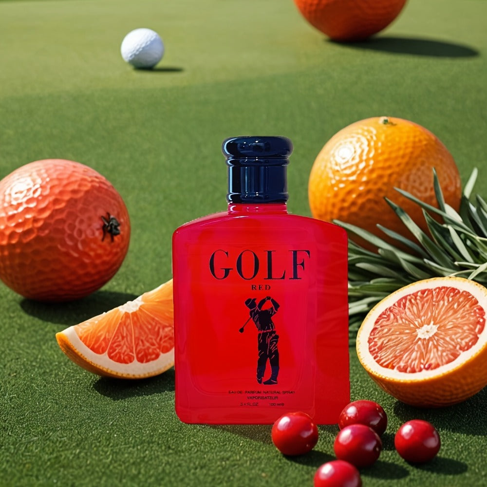 Men's Eau de Parfum Full Size - Red Intense EDP 3.4 fl oz | Bold Fruity Aromatic Cologne Cranberry Grapefruit Lemon Scent for Men