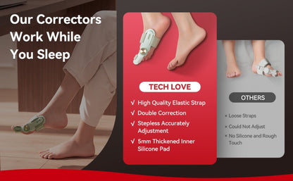 Adjustable Knob Big Toe Alignment Splint with Three Angle Plates for Left or Right Foot, One-Piece Option