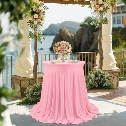Round Spandex Cocktail Table Cover in Five Colors and Two Sizes, 43.31-Inch Height for Weddings and Events