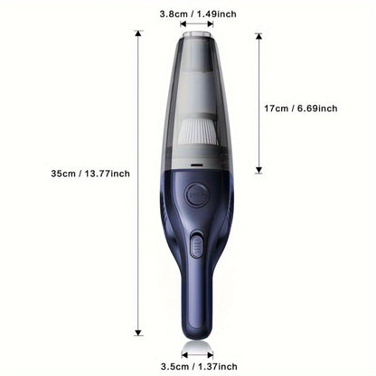 Wireless Car Vacuum Cleaner 5000PA - USB Charging, One-Click Dust Empty, 2000mAh Rechargeable, 40dB Low Noise, Portable Handheld Auto Vacuum for Cars, Home, Office & Pet Hair, 6 Colors