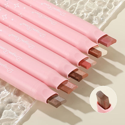 Dual-Color Eyeshadow Stick Set 6pcs Waterproof Two-Tone Eye Shadow Pencil – Smudge-Proof, Non-Fading, Blendable Shimmer & Matte Eye Makeup Kit for Women Beginners, Holiday Gift