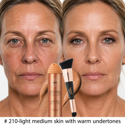 Two-Piece Spray Liquid Foundation and Brush Set with Matte Finish in Shades 110, 120 or 210