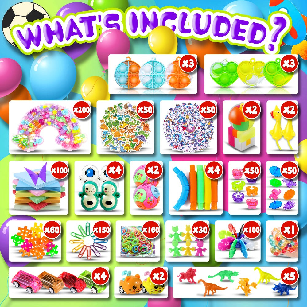Bulk Assorted Mini Fidget Toy Party Pack for Events with 1000-Piece or 1200-Piece Checkout Options