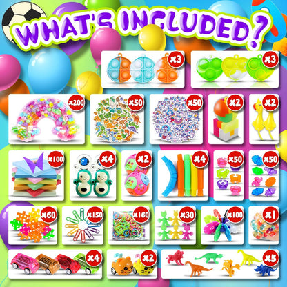 Bulk Assorted Mini Fidget Toy Party Pack for Events with 1000-Piece or 1200-Piece Checkout Options
