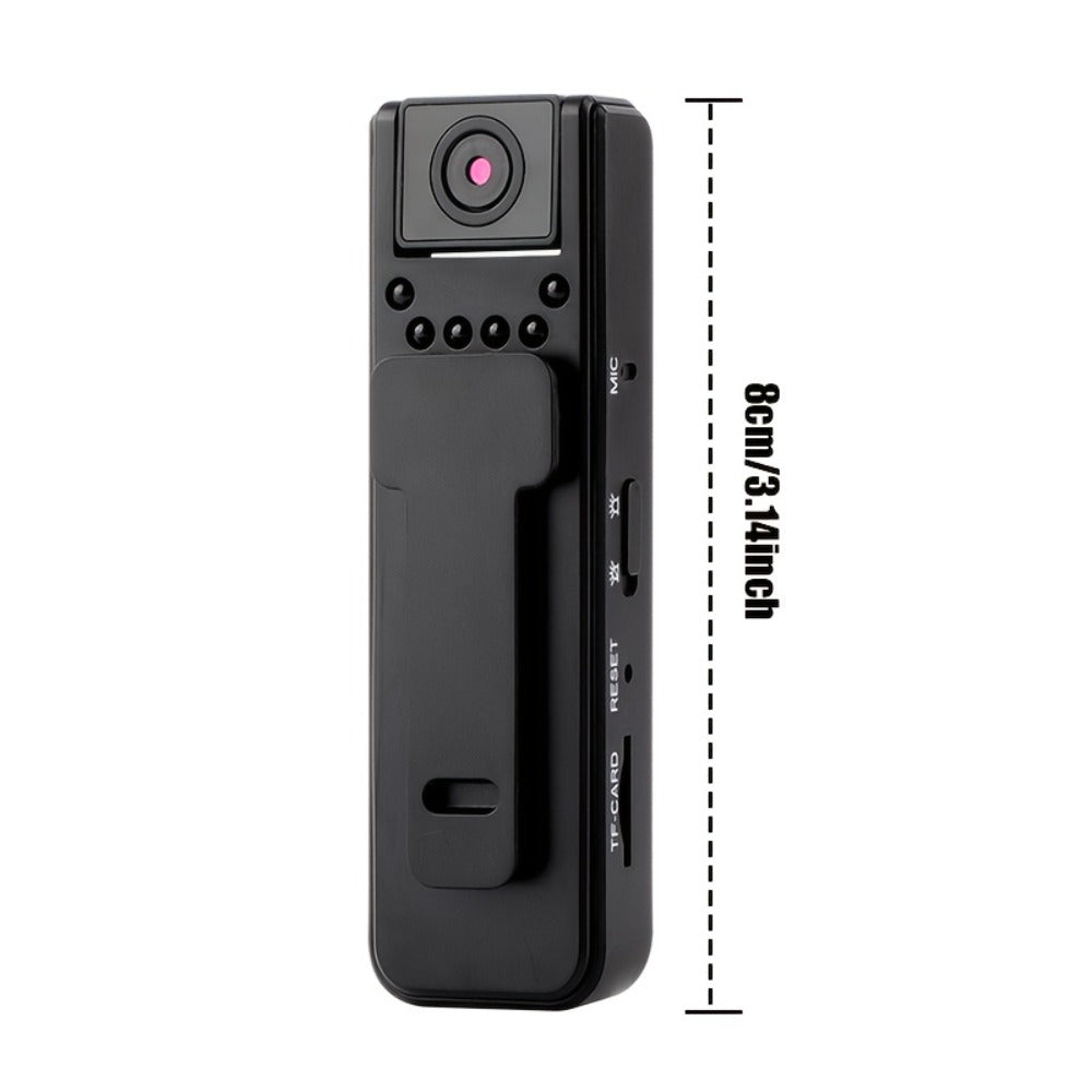HD Night Vision Body Camera Portable Clip-On Wearable Sports Action Cam with Wide Angle Lens for Outdoor Security Hiking Cycling Law Enforcement