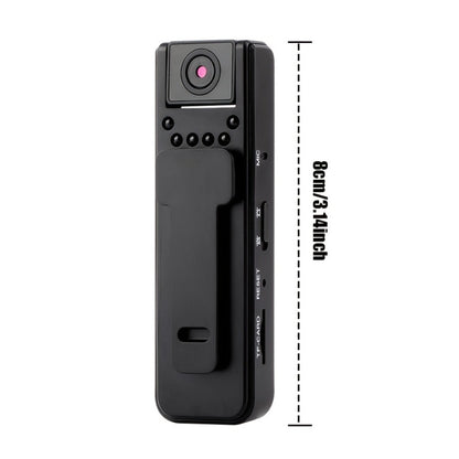 HD Night Vision Body Camera Portable Clip-On Wearable Sports Action Cam with Wide Angle Lens for Outdoor Security Hiking Cycling Law Enforcement