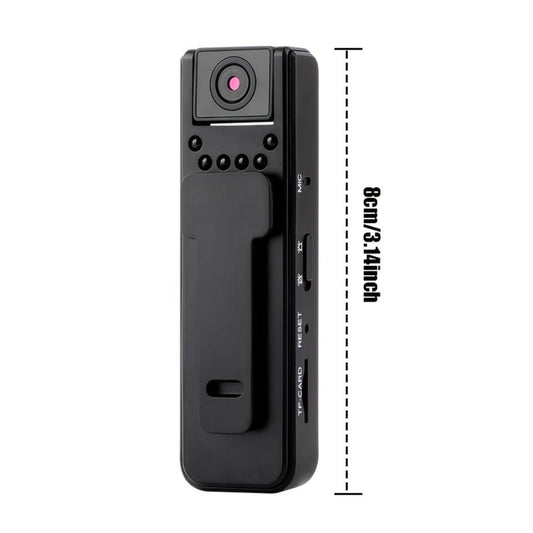 HD Night Vision Body Camera Portable Clip-On Wearable Sports Action Cam with Wide Angle Lens for Outdoor Security Hiking Cycling Law Enforcement