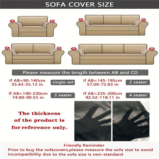 Sofa Cover Modern Printed Hem Skirt Slipcover with Elastic Stretch for Single to 4-Seater Sofas