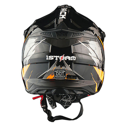 Dirt Bike Helmet Adult Motorcycle ATV Off-Road Track Style Lightweight Aerodynamic Thermoplastic Shell Removable Washable Padding Glossy UV Finish, Multiple Colors XS-XXL