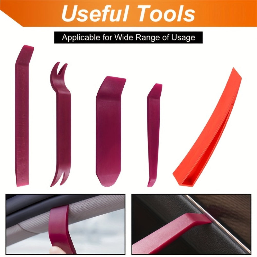 14-Piece Car Tool Kit Automotive Repair Hand Tool Set – Essential Vehicle Maintenance Kit No Battery Required for Home Garage & Roadside Emergency