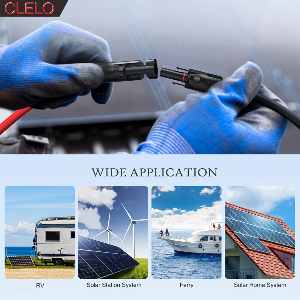 Solar Panel Extension Cable 14AWG – Tinned Copper MC4 Connector Wire for RV, Camper & Off-Grid Solar Systems | 30FT or 40FT