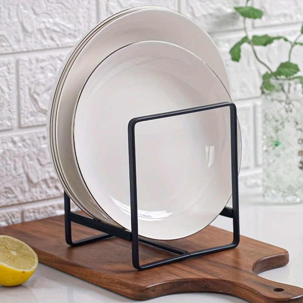 4pcs Stainless Steel Dish Rack Cabinet Organizer with Drain Tray - Space Saving Kitchen Countertop Storage Rack Set