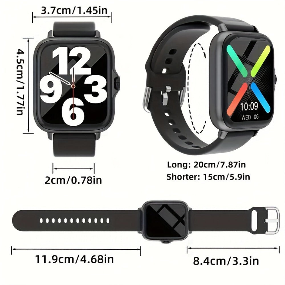 Smartwatch with Bluetooth Calling 1.91" AMOLED HD Touch Screen, Voice Assistant, Music Playback, Built-in Mic & Speaker, Multi-Sport Fitness Tracker – iPhone & Android Compatible