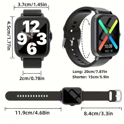 Smartwatch with Bluetooth Calling 1.91" AMOLED HD Touch Screen, Voice Assistant, Music Playback, Built-in Mic & Speaker, Multi-Sport Fitness Tracker – iPhone & Android Compatible