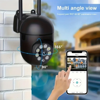 Security Camera 1080P USB-Powered Indoor Model with 360 Panoramic View, Two-Way Audio and SD or Cloud Storage