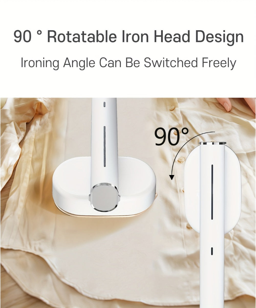 Handheld 1200W Steam Iron with 90-Degree Rotating Head in White or Aurora Purple, Plus Pictured Accessories