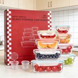 16pcs Colorful (8 Lids + 8 Containers) Outdoor Picnic Box