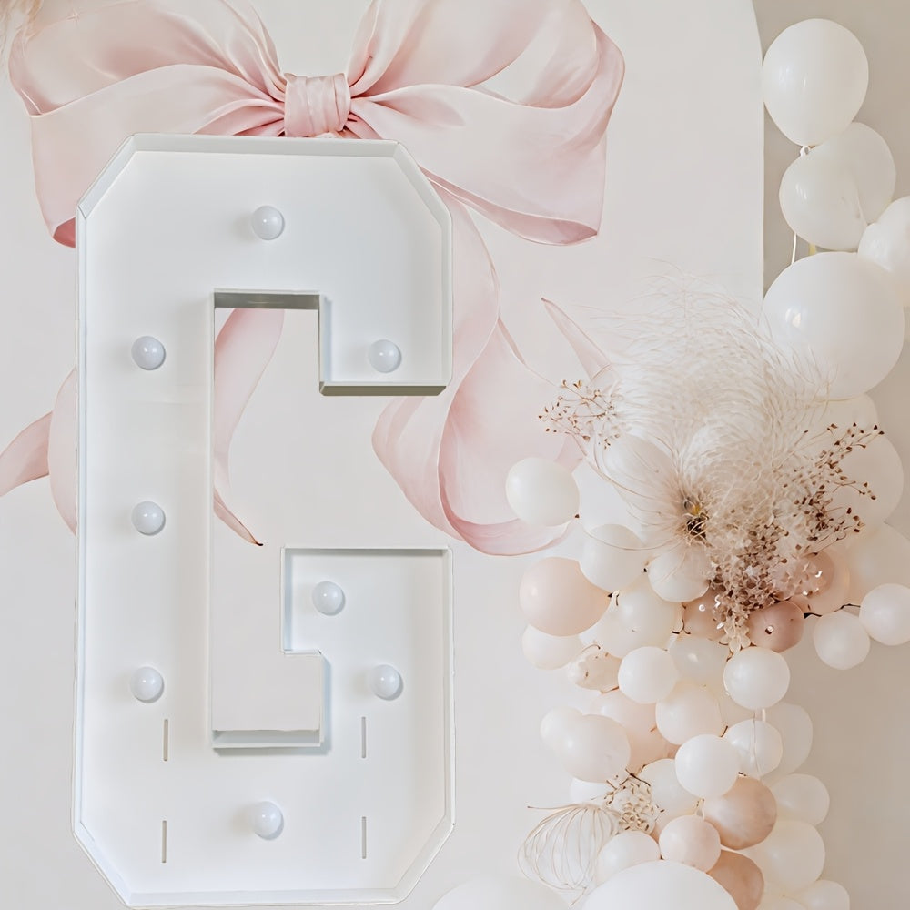 Marquee Letter Lights White LED - 3FT Light Up Letters A-Z for Birthday, Anniversary, Wedding & Party Decor