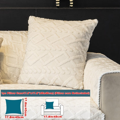 Sofa Cover Plush-Texture Modular Panels for Single to 4 Seats, Backrest, Armrest or Throw Pillow