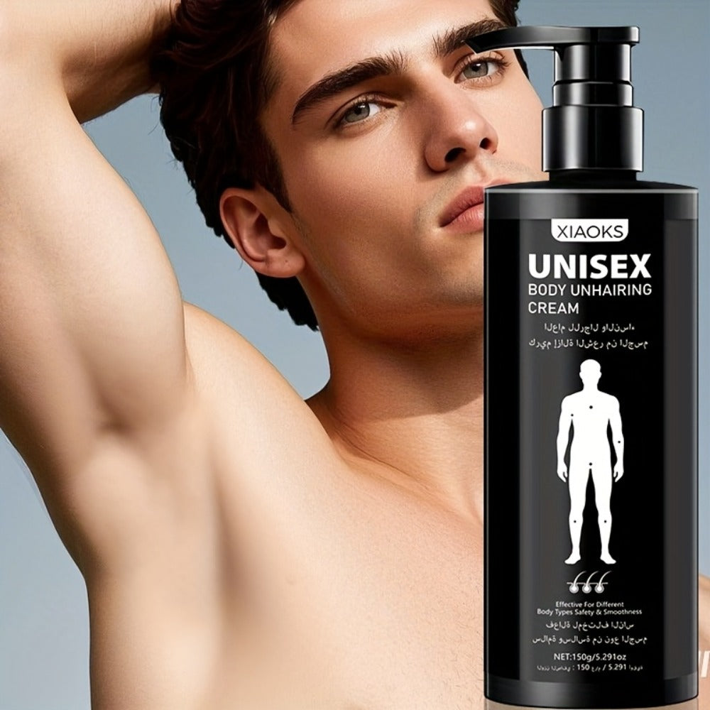 Hair Removal Cream XIAOKS 150g Black Pump Bottle with Carton for External Chest Back and Body Grooming