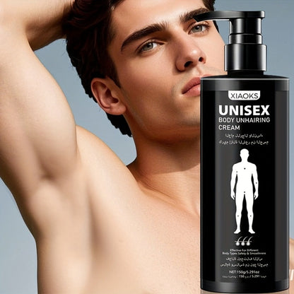 Hair Removal Cream XIAOKS 150g Black Pump Bottle with Carton for External Chest Back and Body Grooming