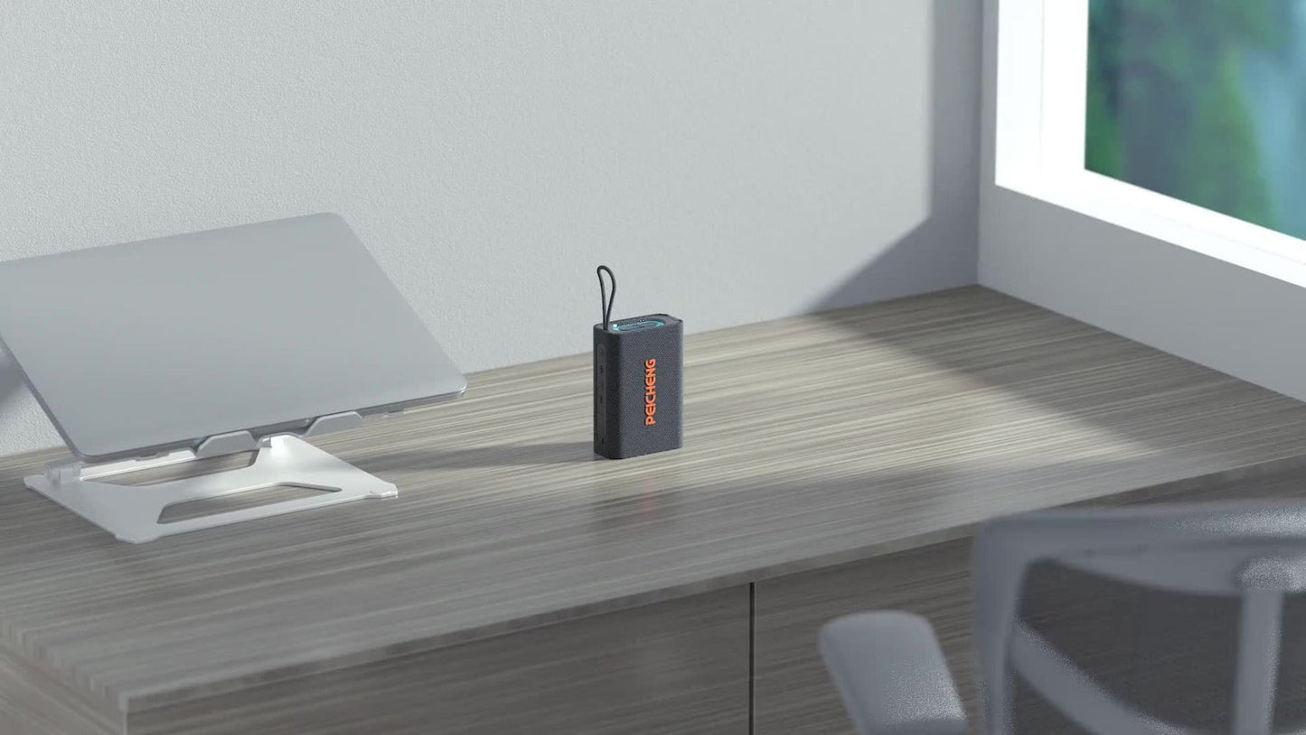 Portable Bluetooth Speaker PEICHENG Compact Stereo Model with USB-C, Button Controls and Four Colors