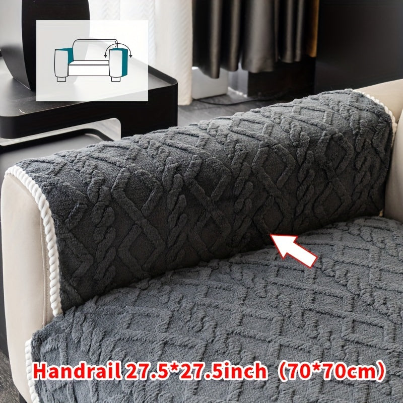 Sofa Cover Plush-Texture Modular Panels for Single to 4 Seats, Backrest, Armrest or Throw Pillow